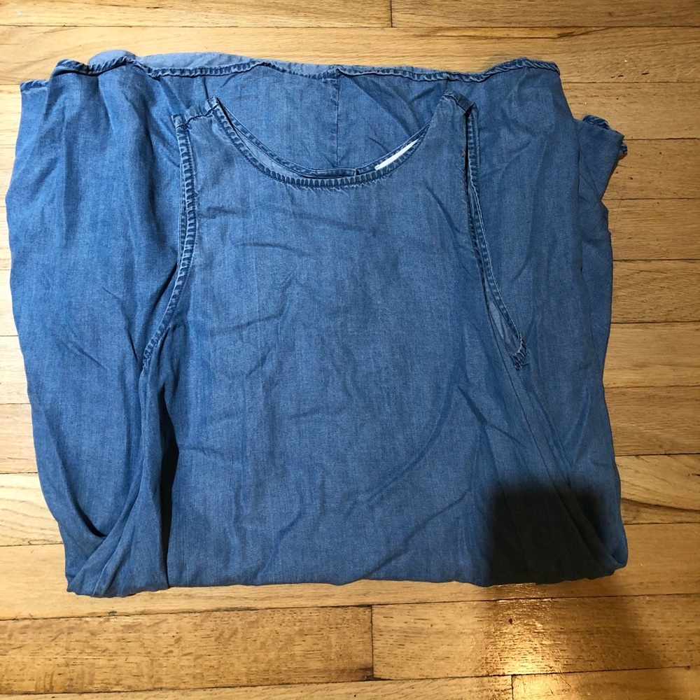 Denim shift dress